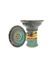 Alpaca SE 18K Gold Hookah Bowl Lipache - Teal/Black