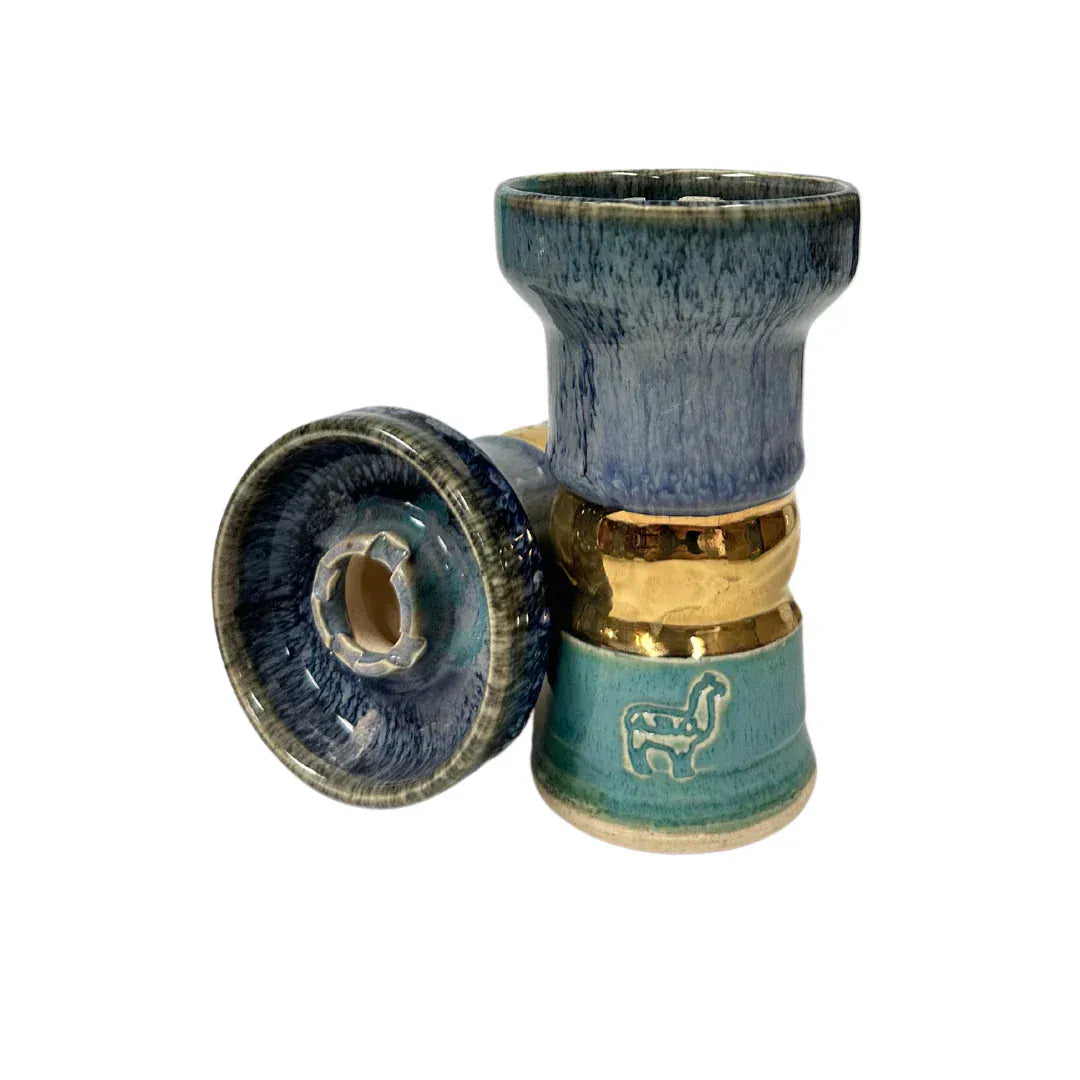 Alpaca SE 18K Gold Hookah Bowl Mini Rook - Sky Blue