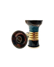 Alpaca SE 18K Gold Hookah Bowl Predator - Teal/Red
