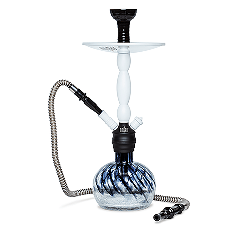 Amira Aftershock Hookah 19" White on Black