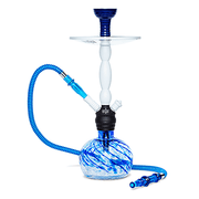 Amira Aftershock Hookah 19" White on Blue