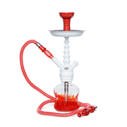 Amira Blizzard Hookah 16" White on Red