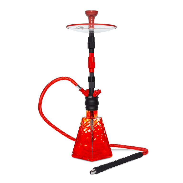 Amira Helix Hookah 28" Red on Red