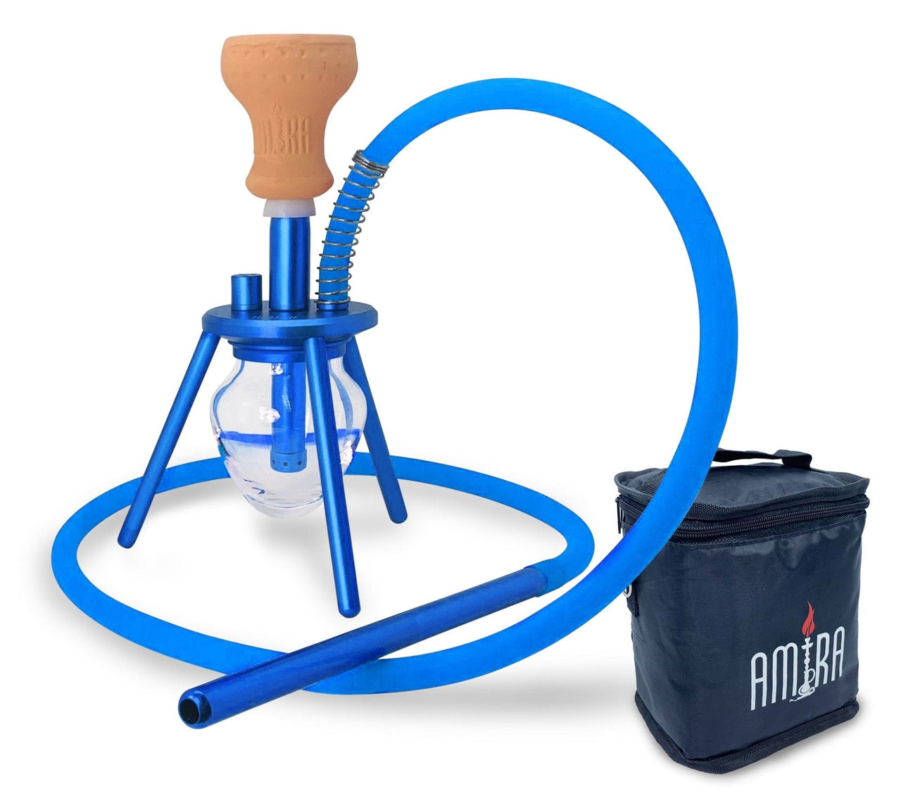 Amira Spider Hookah 12" Blue