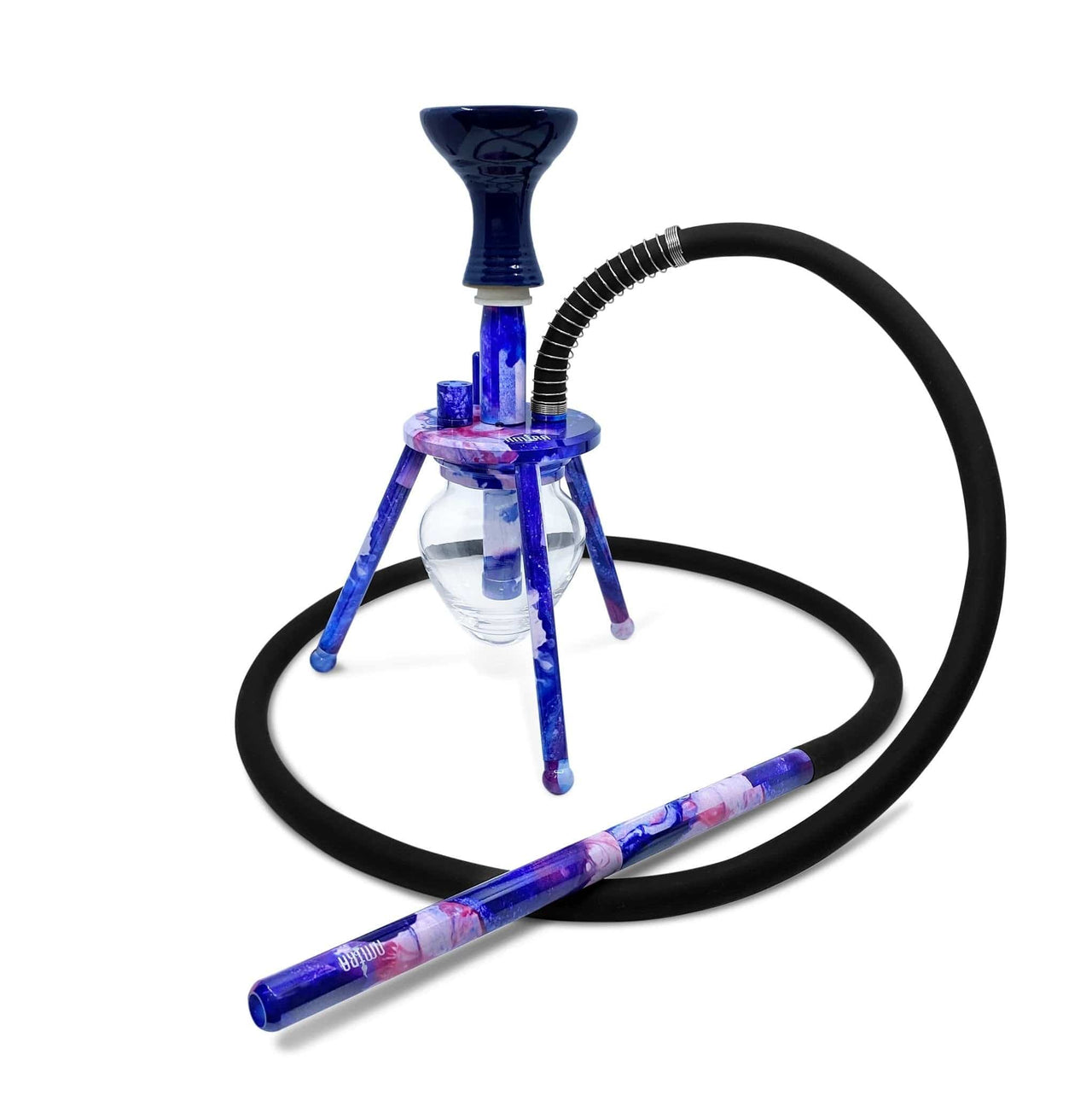 Amira Spider Prints Hookah 12" Blue Cloudz