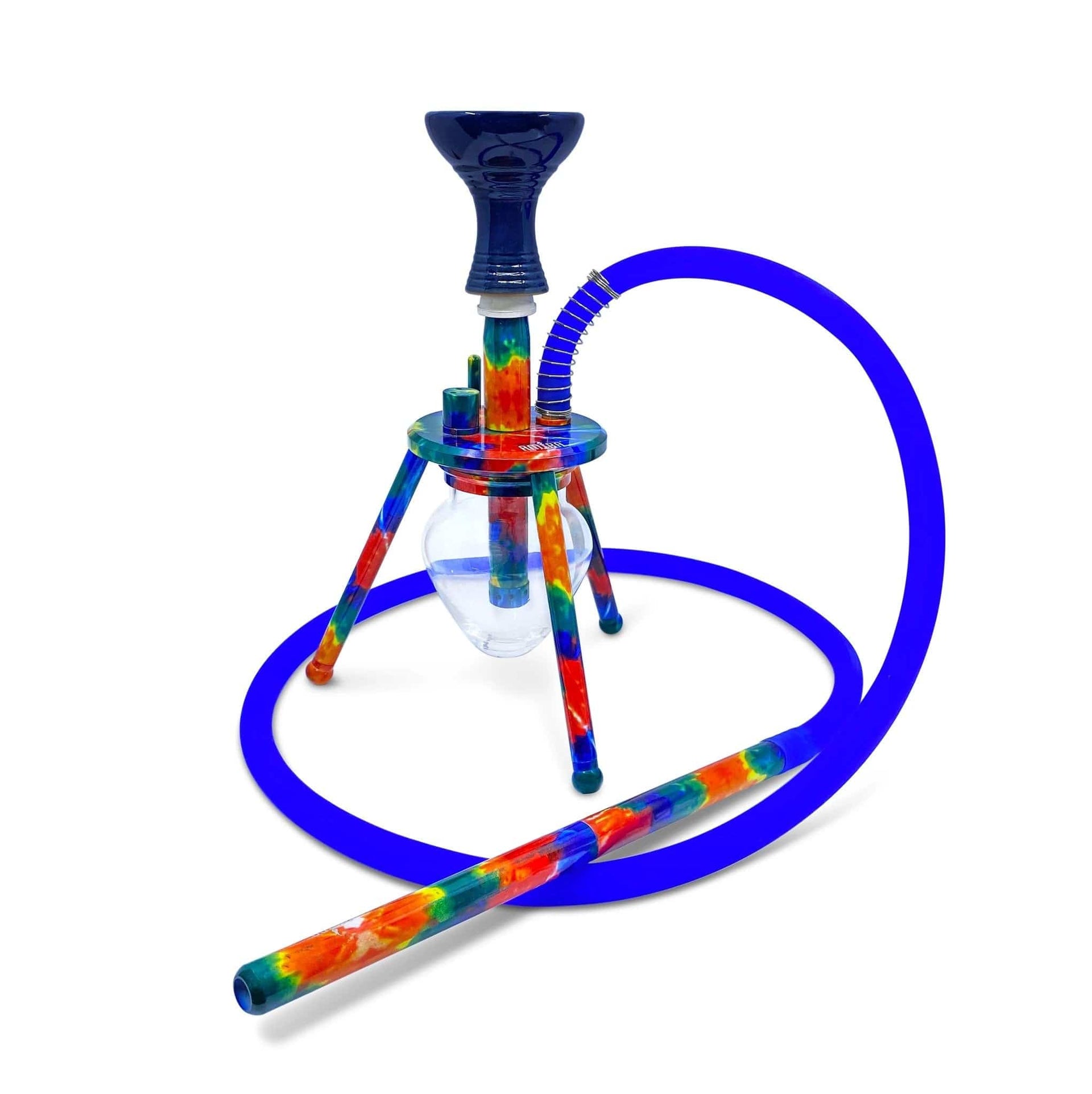 Amira Spider Prints Hookah 12" Rainbow