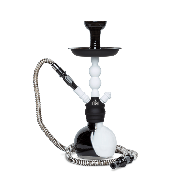 Amira Storm Hookah 16" White on Black