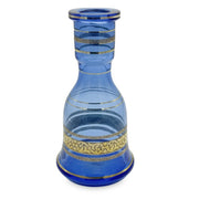 Bohemian Hand Made Crystal Glass Base Blue