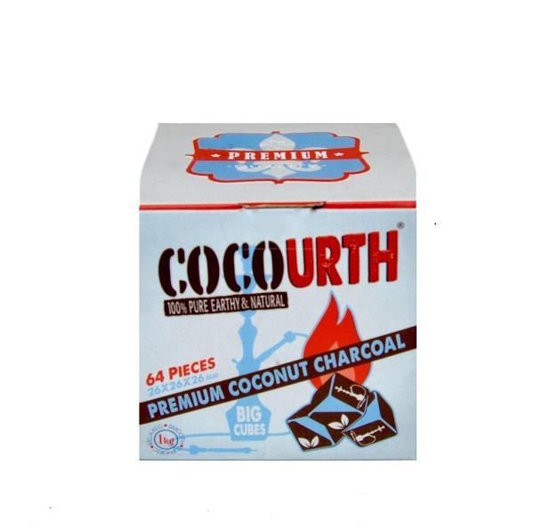 CocoUrth Big Cubes Hookah Charcoal 64 Pieces