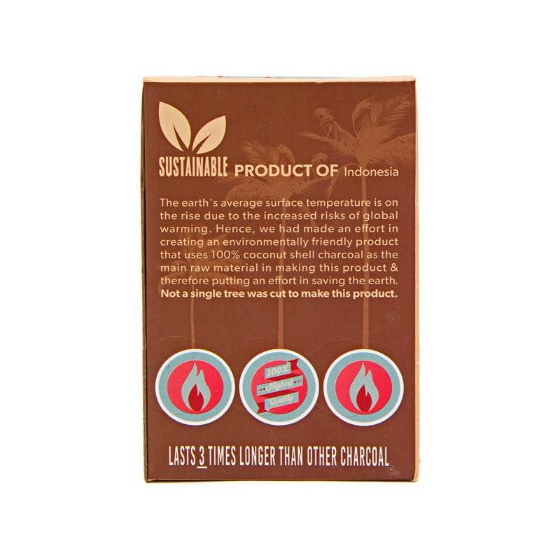 CocoUrth Flat Hookah Charcoal 96 Pieces