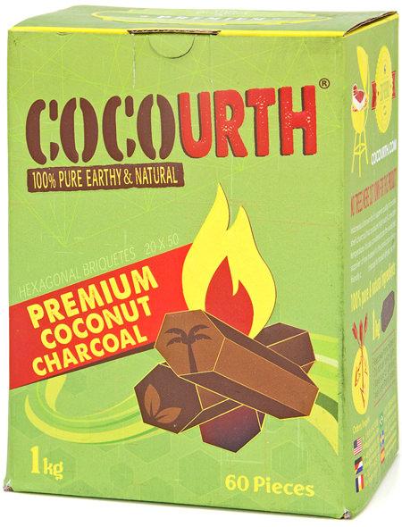 CocoUrth Hex Hookah Charcoal 60 Pieces