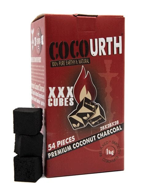 CocoUrth Organic XXX Cube Coconut Charcoals 54 Pieces
