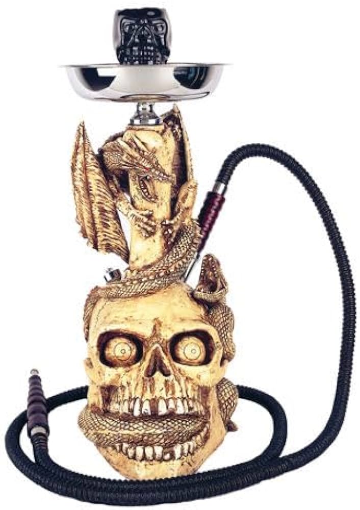 Dark Soul Hookah 17" Antique Bone