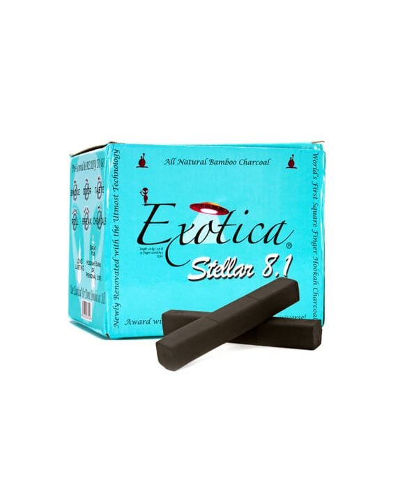 Exotica Stellar 8.1 Bamboo Hookah Charcoal 75 Pieces