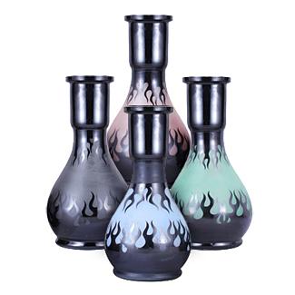 Inferno Teardrop  Frosted Hookah Vase