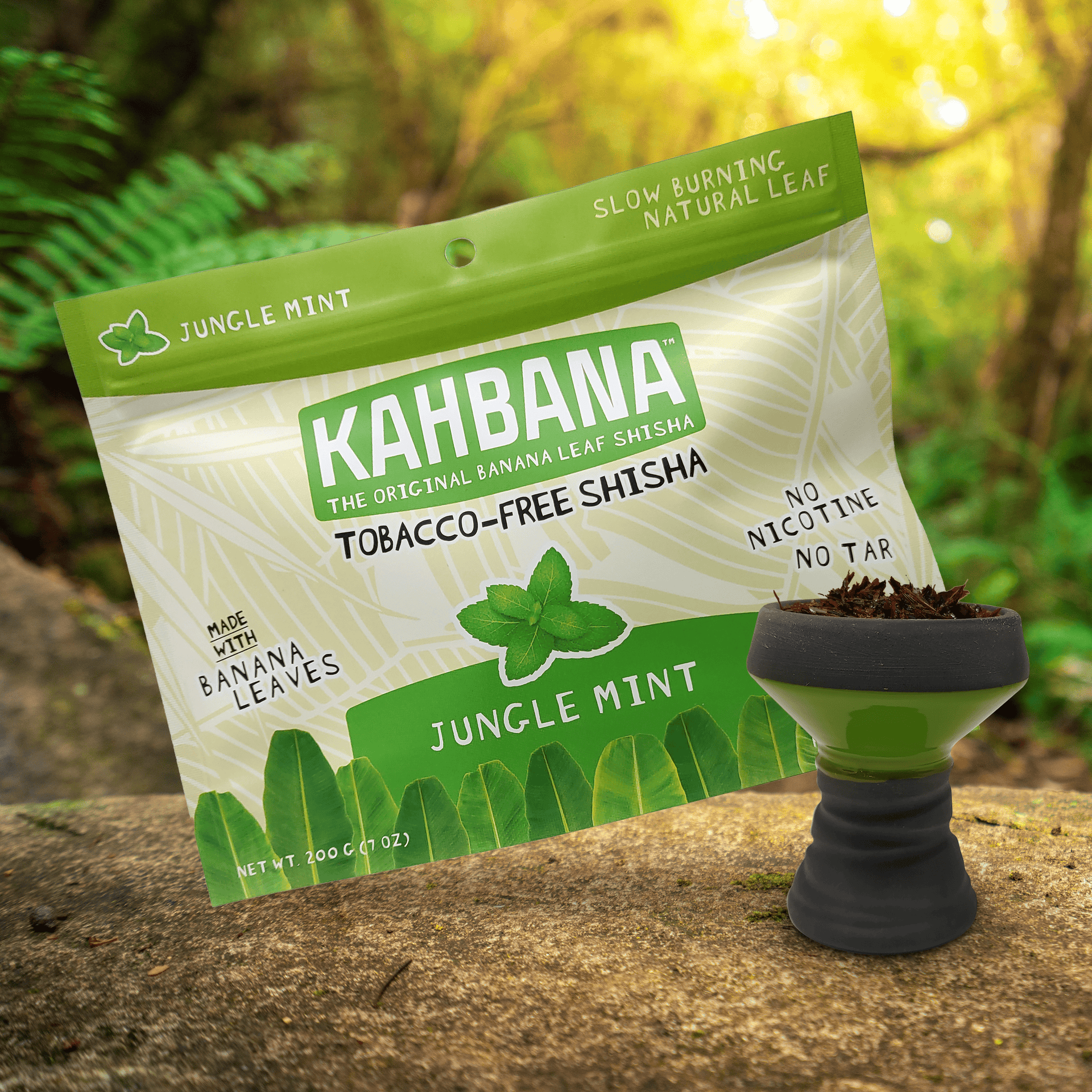KahBana Banana Leaf Shisha 200g Jungle Mint