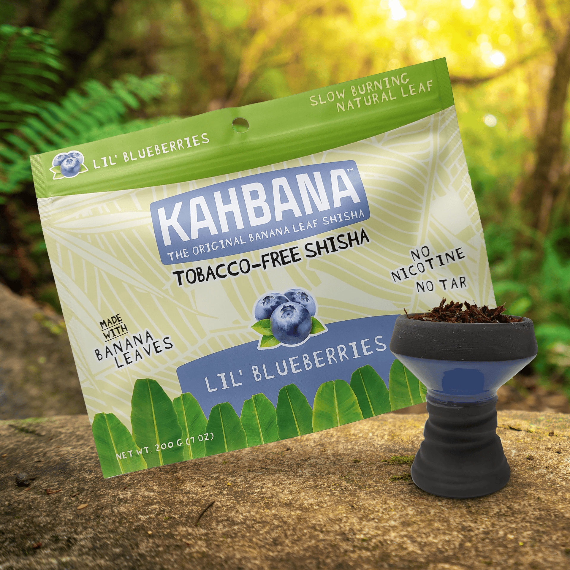 KahBana Banana Leaf Shisha 200g Lil'Blueberries