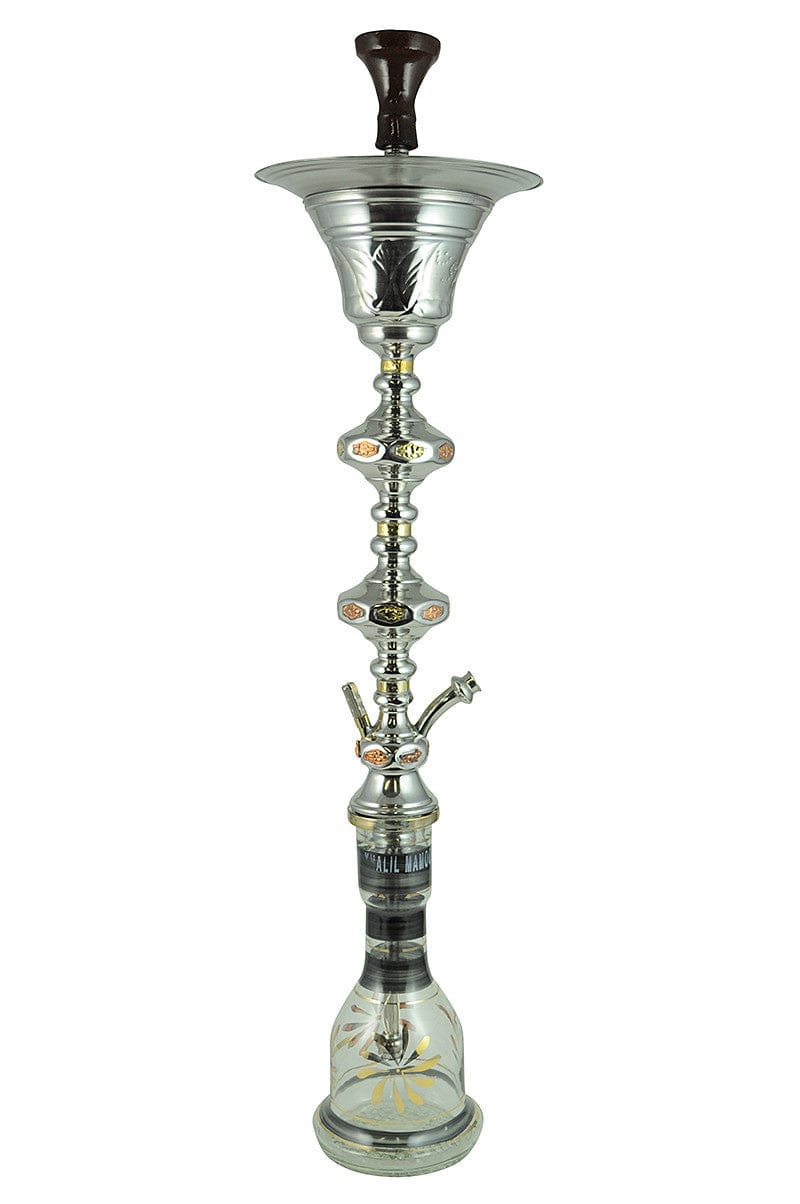 Khalil Mamoon 1001 Nights Ice Hookah 38" Clear with Stripes