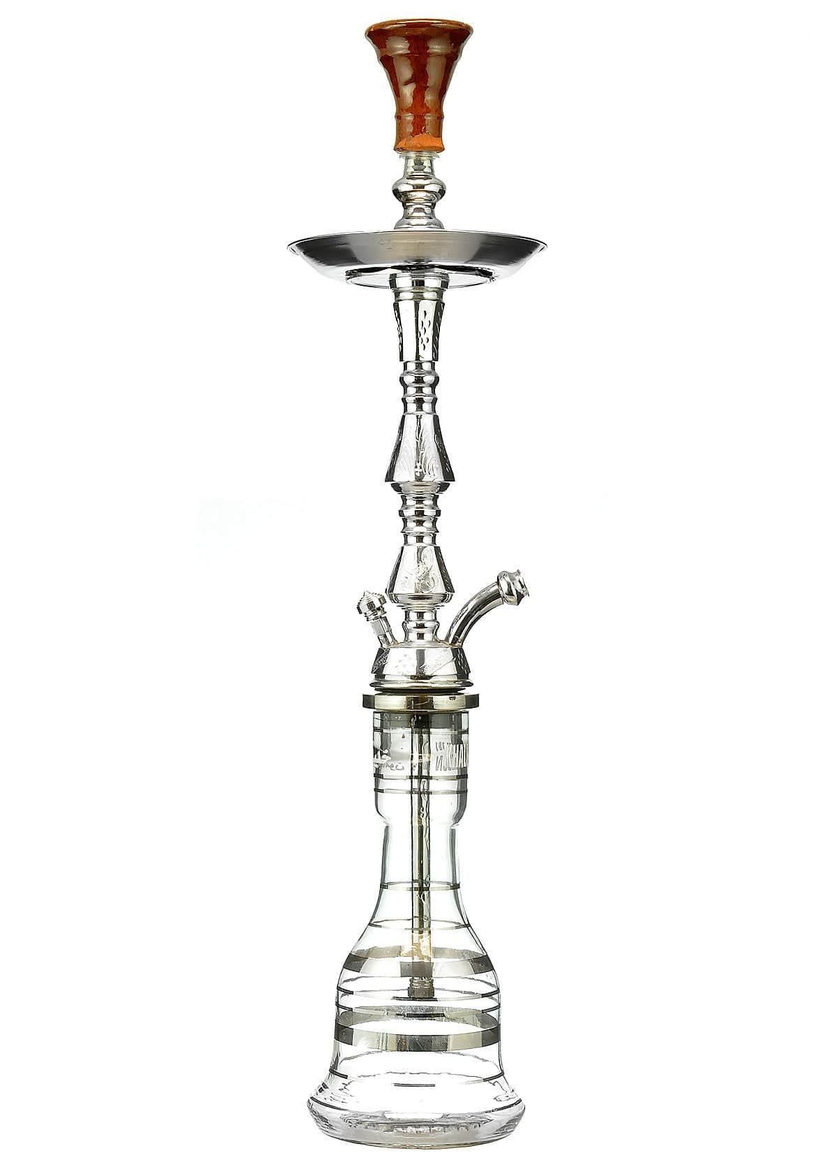 Khalil Mamoon Burj Hookah 31" Silver