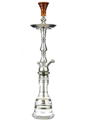 Khalil Mamoon Burj Hookah 31" Silver