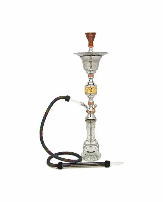 Khalil Mamoon General Ice Chiller Hookah 34" Clear with Stripes