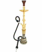 Khalil Mamoon Messi Hookah 32" Clear with Stripes / Random
