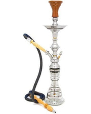 Khalil Mamoon Mini Hookah 22" Silver