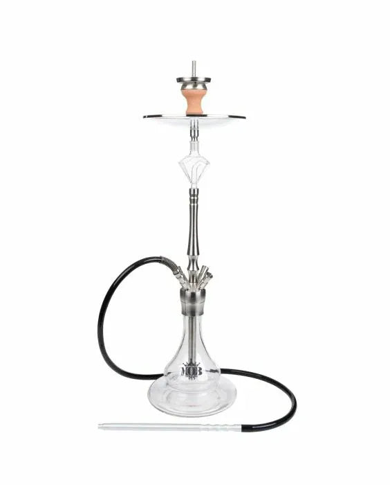 MOB Diamond Hookah 34" Silver