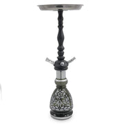 MYA 2 Hose Hookah 24" Black/Silver