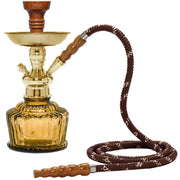 Mya QT Hookah with Cage 14" Gold Amber