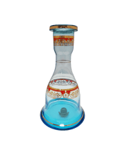 Pharaohs Egyptian Fancy Glass Base Sky Blue
