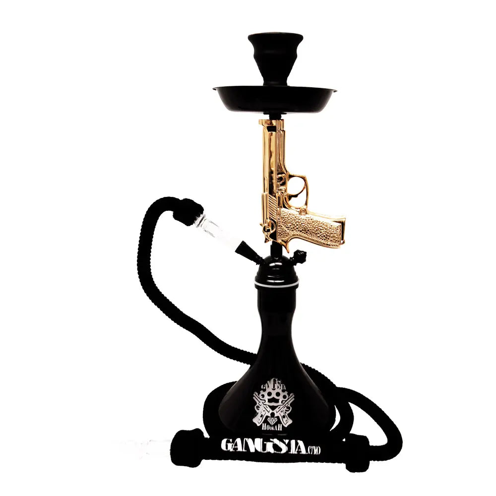Pistol Hookah 19" Gold