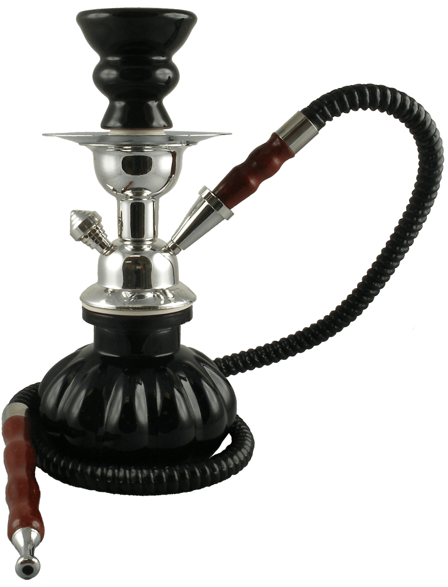 Pumpkin Hookah 9" 1 Hose Black
