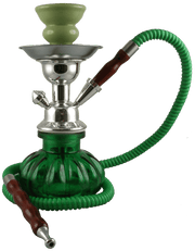 Pumpkin Hookah 9" 1 Hose Green