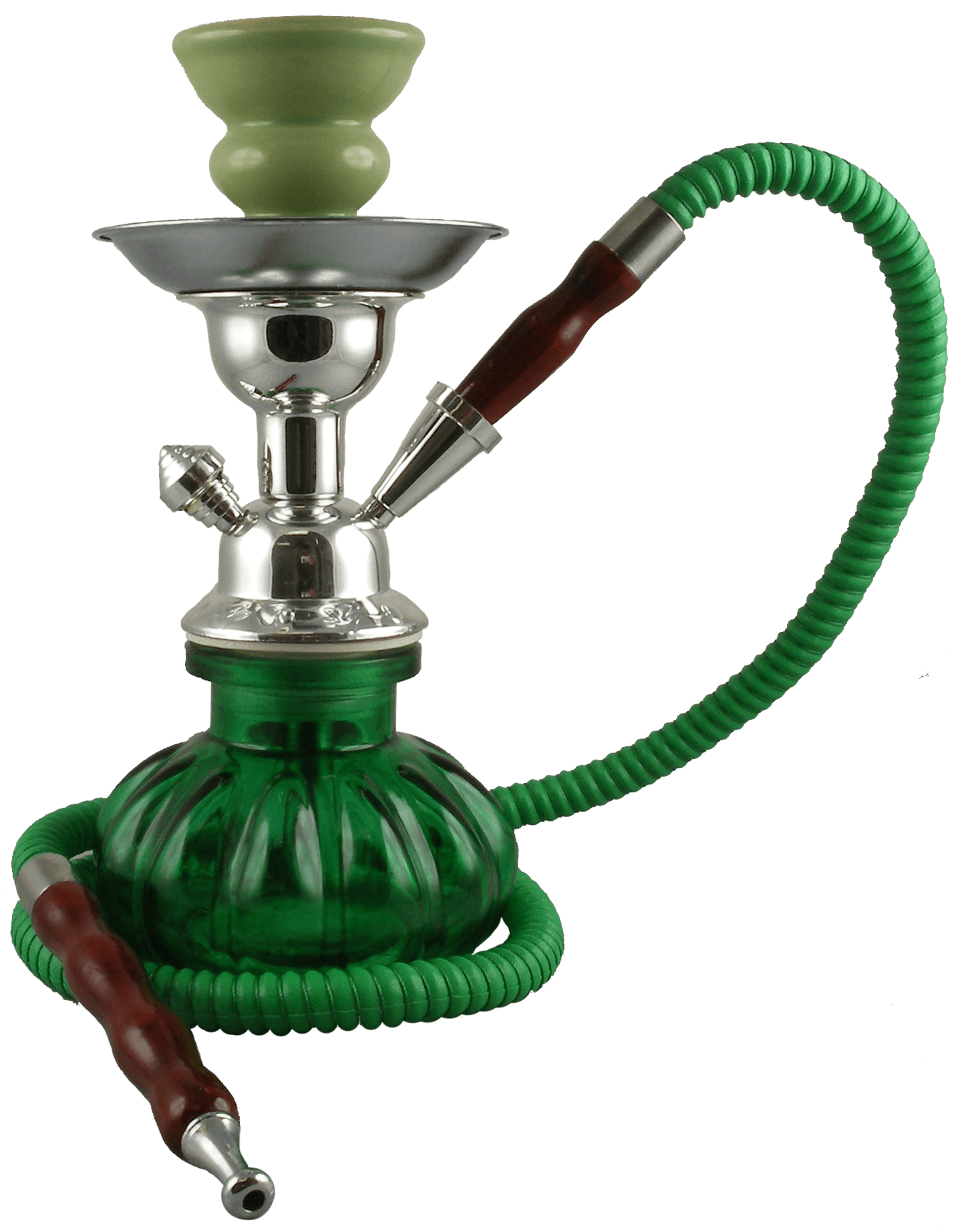 Pumpkin Hookah 9" 1 Hose Green