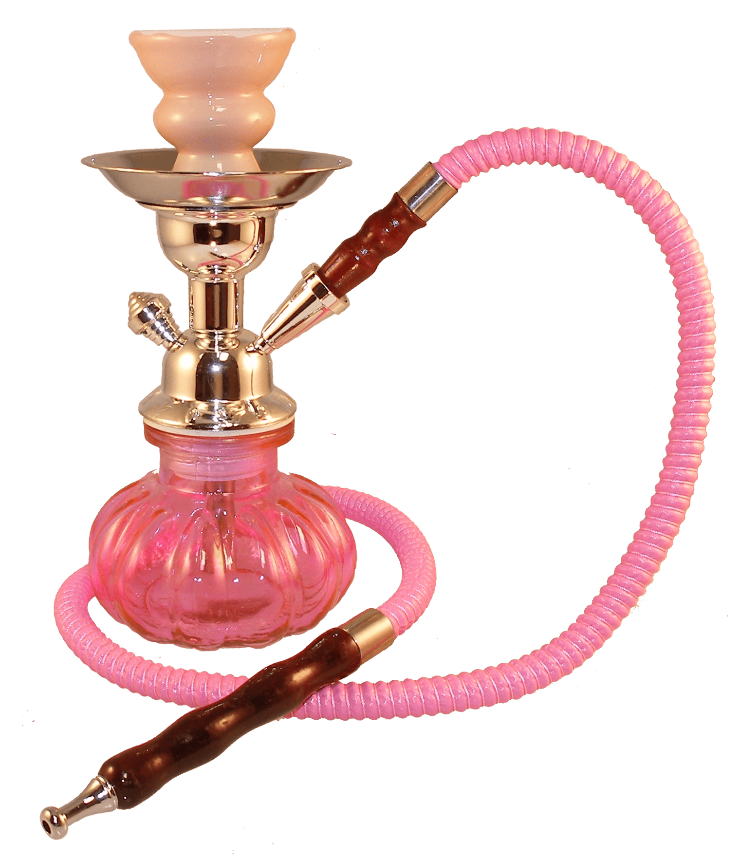 Pumpkin Hookah 9" 1 Hose Pink