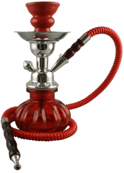 Pumpkin Hookah 9" 1 Hose Red
