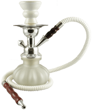 Pumpkin Hookah 9" 1 Hose White