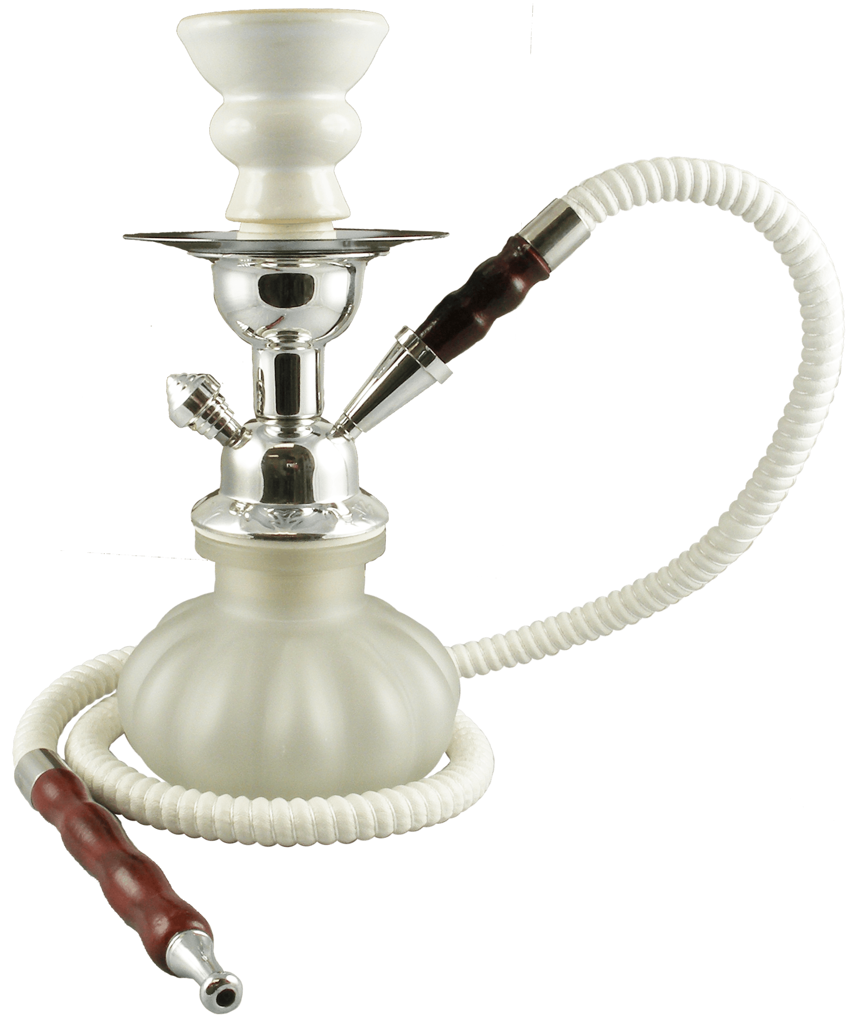 Pumpkin Hookah 9" 1 Hose White