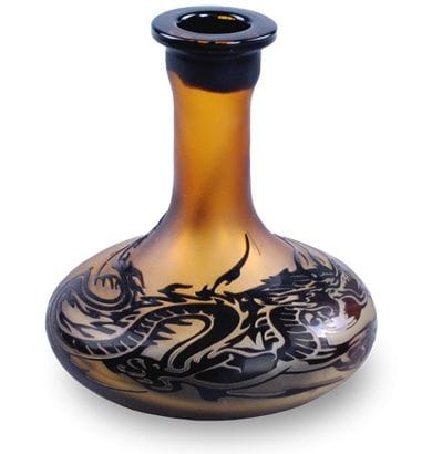 Sahara Smoke Glass Base Medium Dragon Amber