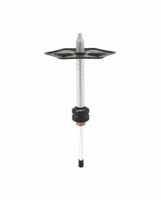 SAOCCA Hookah Stem w/ Tray Black/Silver