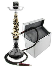 Skull Hookah with Case 24" Antique Bone