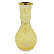 Teardrop Frosted Hookah Vase Amber