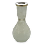 Teardrop Frosted Hookah Vase White