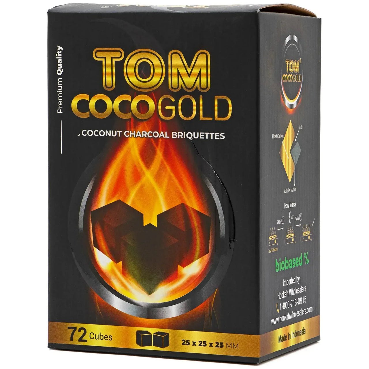Tom Coco Gold Charcoals 72 Pieces