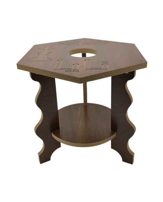 Wood Hookah Stand Assembled