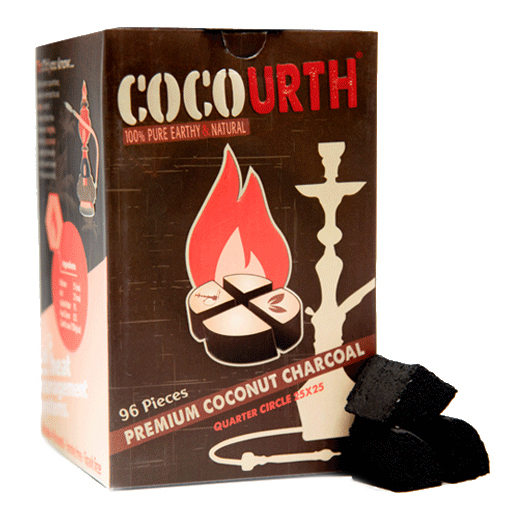 CocoUrth Organic Quarter Circle Coconut Hookah Charcoals