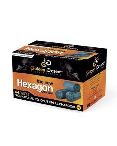 Golden Desert Coconut Hookah Charcoals Hexagonal