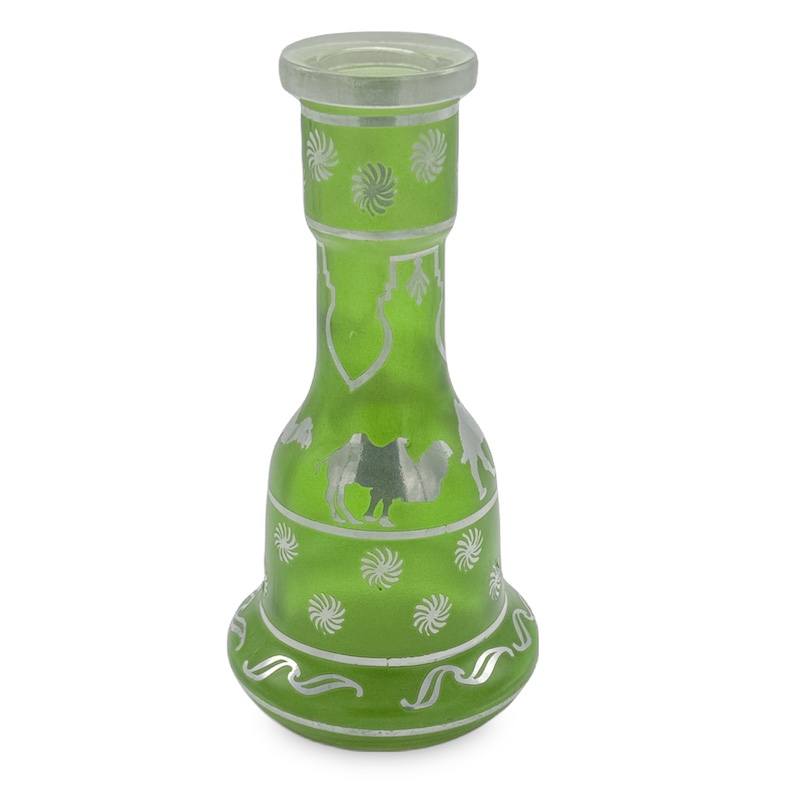 Egyptian Glass Hookah Vase - Green