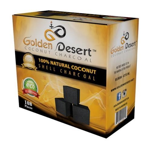 Golden Desert Coconut Hookah Charcoals Large Cubes